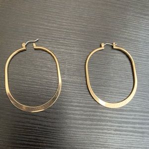 Gold loop earrings
